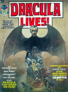 <i>Dracula Lives!</i> American black-and-white horror comics magazine