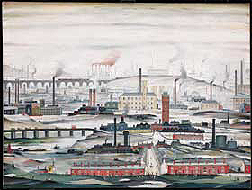 <i>Industrial Landscape</i> 1954 painting by L. S. Lowry