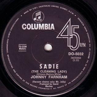 <span class="mw-page-title-main">Sadie (The Cleaning Lady)</span> 1967 single by Johnny Farnham