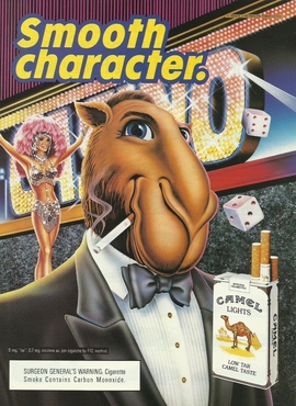 <span class="mw-page-title-main">Joe Camel</span> Cigarette mascot