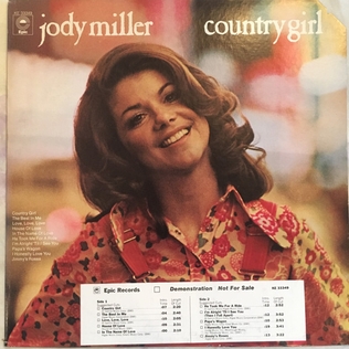 <i>Country Girl</i> (Jody Miller album) 1975 studio album by Jody Miller