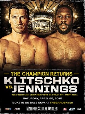 <span class="mw-page-title-main">Wladimir Klitschko vs. Bryant Jennings</span> Boxing competition