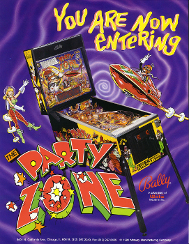 <i>The Party Zone</i> 1991 pinball machine