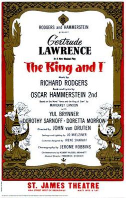 <i>The King and I</i> Musical by Rodgers and Hammerstein, premiered in 1951