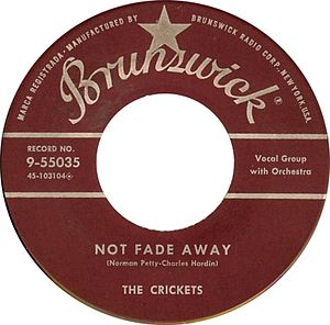 <span class="mw-page-title-main">Not Fade Away (song)</span> 1957 single by The Crickets