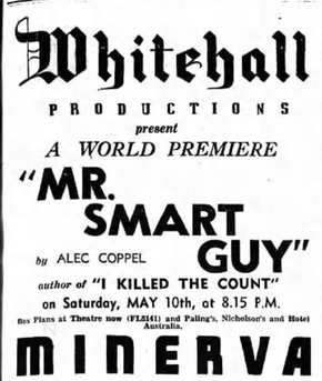 <i>Mr Smart Guy</i> 1941 Australian play by Alec Coppel