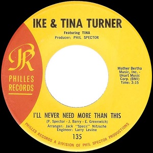 <span class="mw-page-title-main">I'll Never Need More Than This</span> 1967 single by Ike & Tina Turner