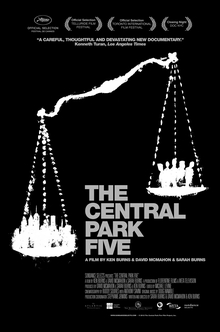 <i>The Central Park Five</i> (film) 2012 documentary film directed by Ken Burns