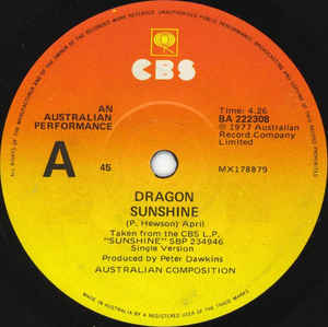 <span class="mw-page-title-main">Sunshine (Dragon song)</span> 1977 single by Dragon