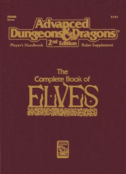 <i>The Complete Book of Elves</i> Sourcebook for fantasy role playing game