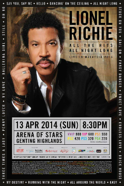 <span class="mw-page-title-main">All the Hits, All Night Long</span> 2013–15 concert tour by Lionel Richie