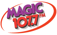 Former logo of the radio station used from 2009 to July 2014 WMGF Magic 1077 Logo.png