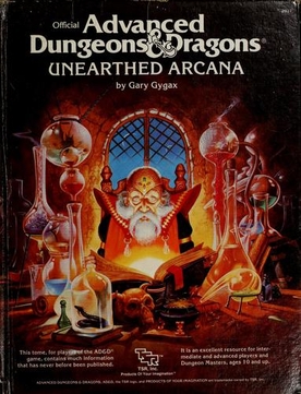 <i>Unearthed Arcana</i> AD&D supplement by Gary Gygax