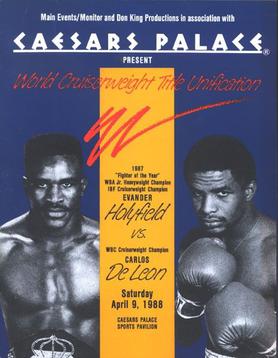 <span class="mw-page-title-main">Evander Holyfield vs. Carlos De León</span> Boxing match