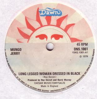 <span class="mw-page-title-main">Long Legged Woman Dressed in Black</span> 1974 single by Mungo Jerry