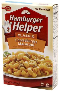 <span class="mw-page-title-main">Hamburger Helper</span> Packaged food product with ground beef