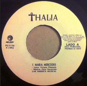 <span class="mw-page-title-main">Maria Mercedes (song)</span> 1992 song by Thalía