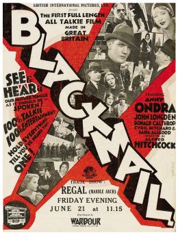 <i>Blackmail</i> (1929 film) 1929 film by Alfred Hitchcock