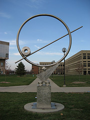 <i>Zephyr</i> (sculpture) Stainless steel artwork in Indianapolis