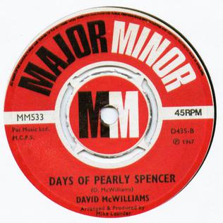 <span class="mw-page-title-main">Days of Pearly Spencer</span> 1967 single by David McWilliams