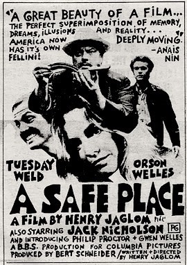 <i>A Safe Place</i> 1971 film by Henry Jaglom