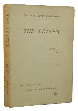 <i>The Letter</i> (play) 1927 play by W. Somerset Maugham