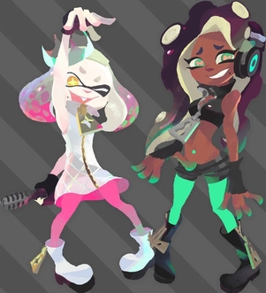 <span class="mw-page-title-main">Pearl and Marina</span> Fictional pop duo in the Splatoon series