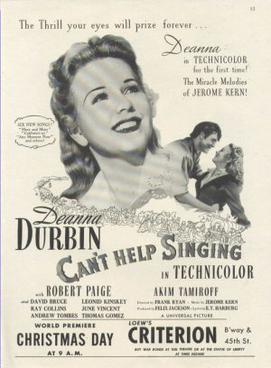 <i>Cant Help Singing</i> 1944 film by Lewis R. Foster, Frank Ryan