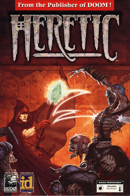 <i>Heretic</i> (video game) 1994 dark fantasy first-person shooter video game developed by Raven Software