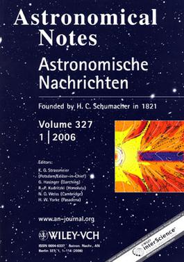 <i>Astronomische Nachrichten</i> Academic journal