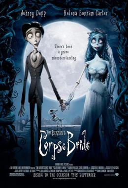 <i>Corpse Bride</i> 2005 stop-motion animated film by Tim Burton