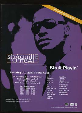 <span class="mw-page-title-main">Strait Playin'</span> 1997 single by Shaquille ONeal featuring DJ Quik and Peter Gunz