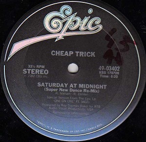 <span class="mw-page-title-main">Saturday at Midnight</span> 1983 single by Cheap Trick