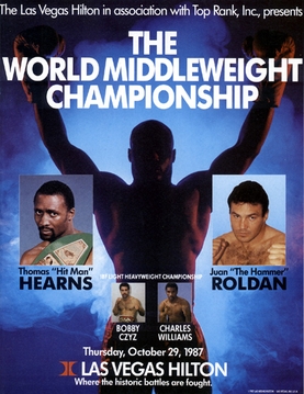 <span class="mw-page-title-main">Thomas Hearns vs. Juan Roldán</span> Boxing match