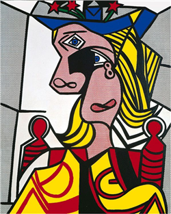 <i>Woman with Flowered Hat</i> Painting by Roy Lichtenstein