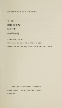 <i>Nastanirh</i> 1901 Bengali novella by Rabindranath Tagore