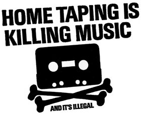 <span class="mw-page-title-main">Home Taping Is Killing Music</span> Anti copyright infringement slogan