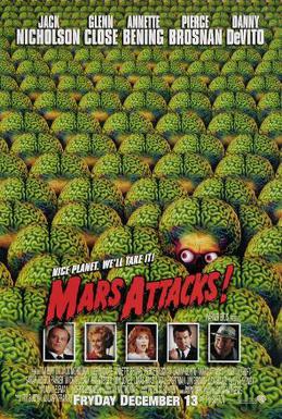 <i>Mars Attacks!</i> 1996 film directed by Tim Burton