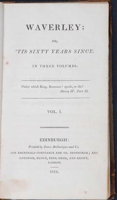 <i>Waverley</i> (novel) 1814 historical novel by Walter Scott