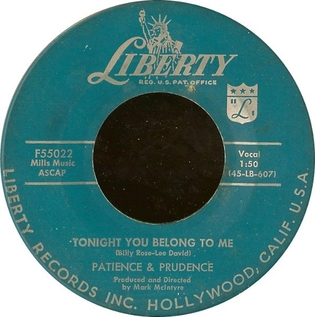 <span class="mw-page-title-main">Tonight You Belong to Me</span> 1926 song by Gene Austin