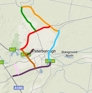 <span class="mw-page-title-main">Road transport in Peterborough</span> Road network in Peterborough, East Anglia