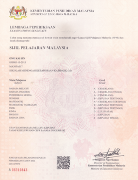 <span class="mw-page-title-main">Sijil Pelajaran Malaysia</span> Malaysian national examination