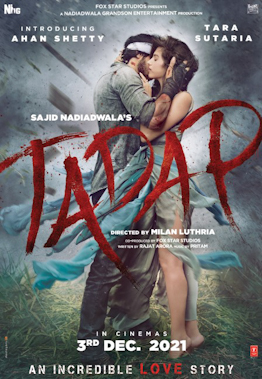 <i>Tadap</i> (2021 film) 2021 Indian romantic action film directed by Milan Luthria