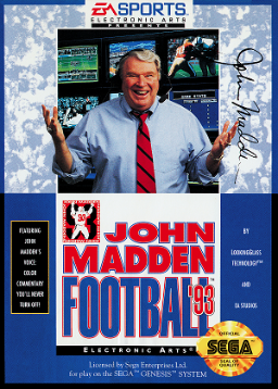 <i>John Madden Football 93</i> 1992 American football video game