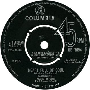 <span class="mw-page-title-main">Heart Full of Soul</span> 1965 song by the Yardbirds