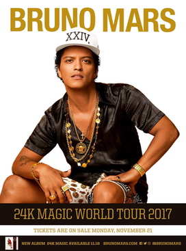 <span class="mw-page-title-main">24K Magic World Tour</span> 2017–18 concert tour by Bruno Mars