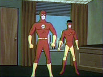 The Flash and Kid Flash on The Superman/Aquaman Hour of Adventure Filmation Flash.png