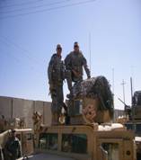 Curry (left) was the 37th IBCT commander & Durkac the 1-125th IN commander in Ar Ramadi, Iraq 2008 Curry & Durkac.jpg