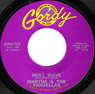 <span class="mw-page-title-main">Heat Wave (1963 song)</span> 1963 single by Martha and the Vandellas