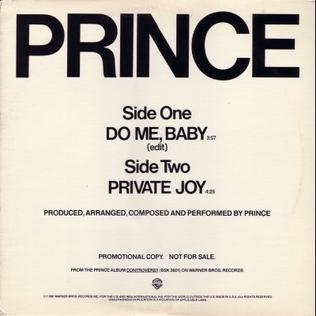 <span class="mw-page-title-main">Do Me, Baby</span> 1982 single by Prince